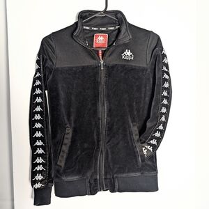 Kappa Unisex Black Zip-Up Jacket ~ Size XS